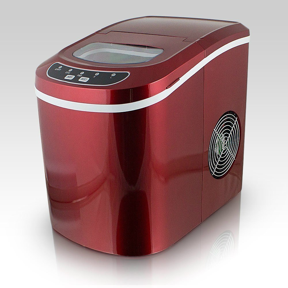 Výrobník kostek ledu Červený výkonný 15 kg/den do baru restaurace MS15129